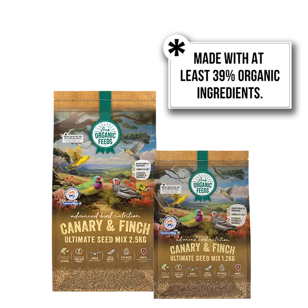 AOF CAnary Seed Mix has 39% Organic Ingredients